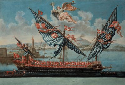 Galley of Emmanuel de Rohan-Polduc, Grand Master of the Order of Saint John of Jerusalem by Neapolitan School
